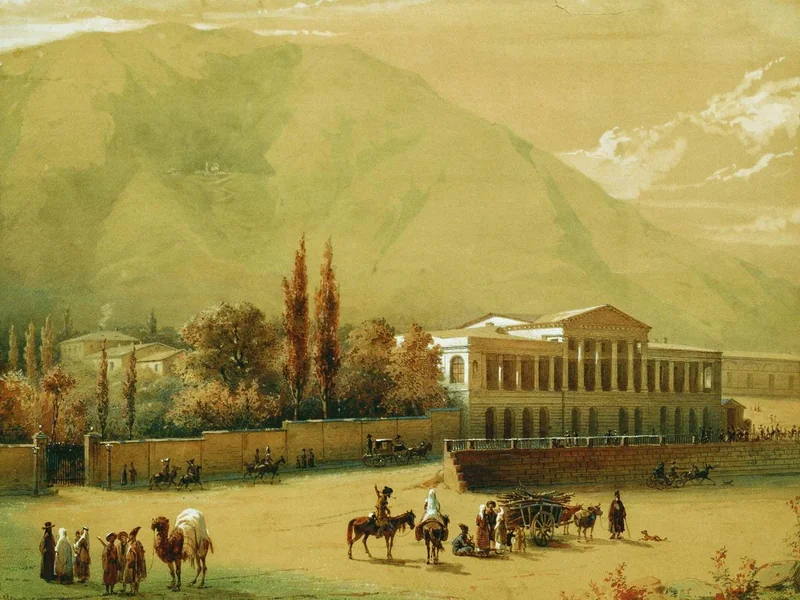 1820-Georg Wilhelm Timm - Il palazzo del viceré del Caucaso in viale Golovin